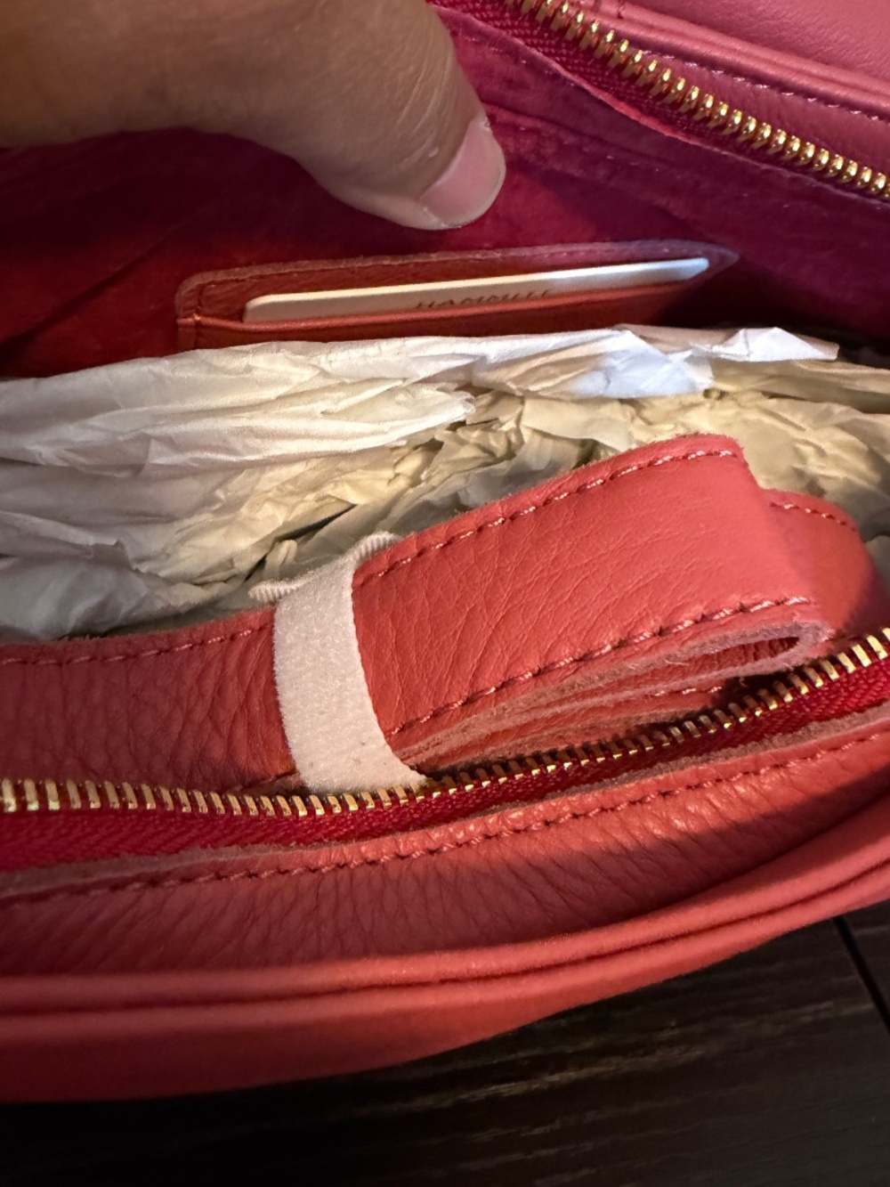 🌸 NWT Hammitt VIP Medium Crossbody - Rogue Pink Leather & Brushed Gold Rivets! - Picture 10 of 11